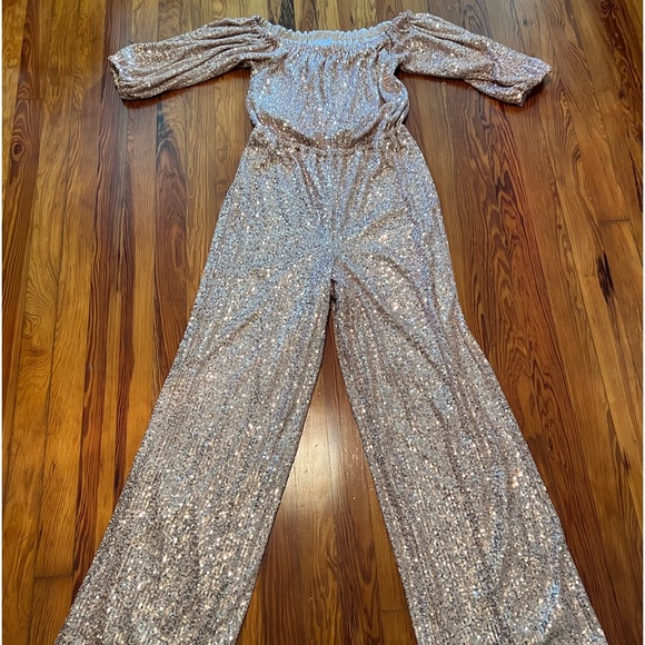 Venus Rose Gold Evening Wear Jumpsuit - Picture 3 of 6